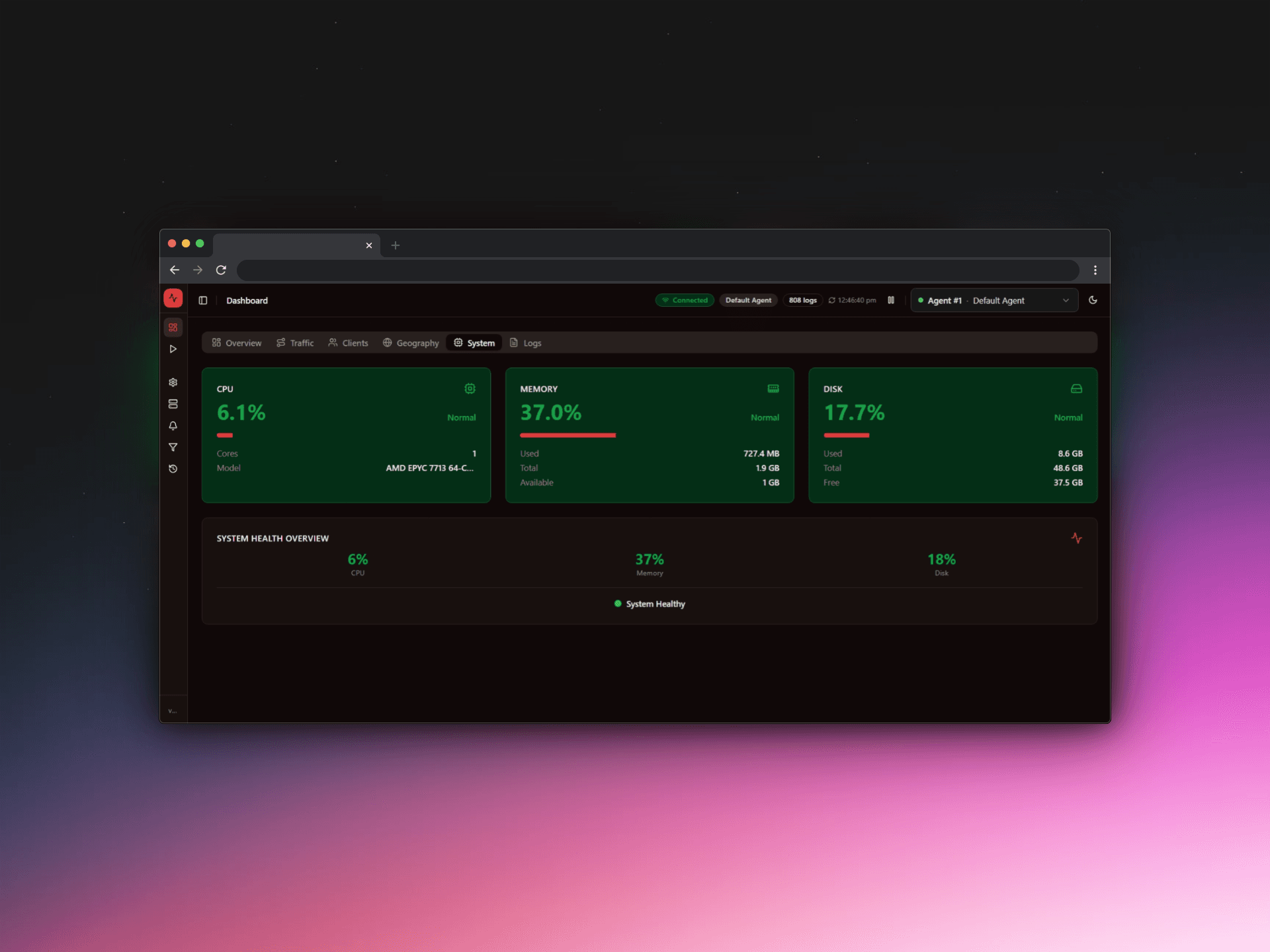 System and agent health